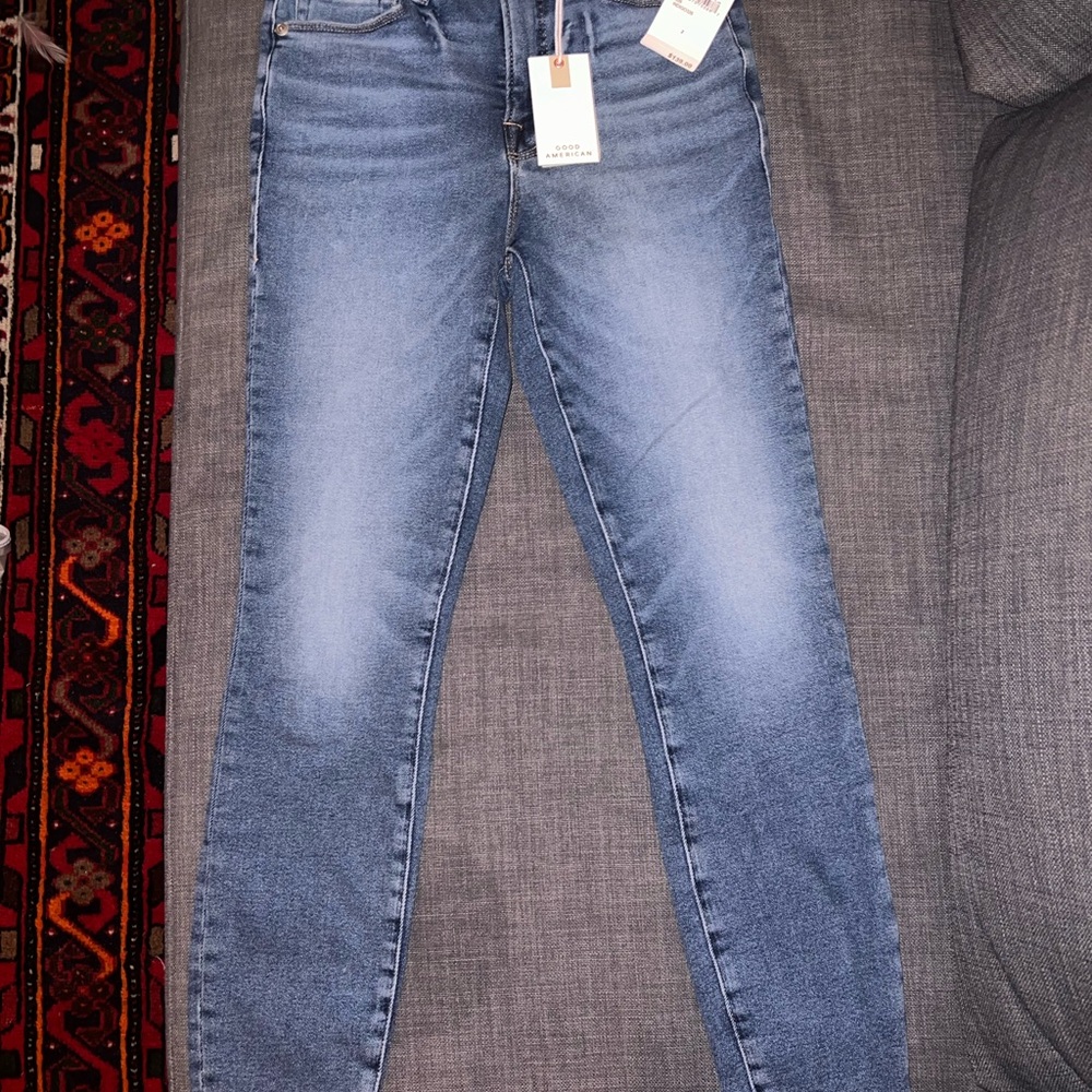 BNWT Good American Skinny Good Waist Crop Jeans Size 2